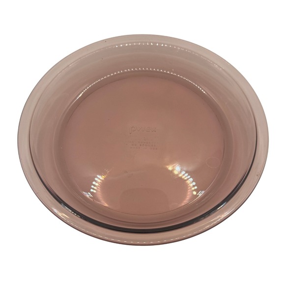 Pyrex Other - Pyrex 209 Fireside Smoked Glass‎ 9 Inch Pie Plate Pan Vintage Made in USA pink